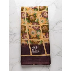 Women Floral Printed Synthetic Georgette Saree with Unstitched Blouse Piece - R.R. 24 Carat